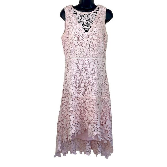 Joie Pale Pink Bridely Lace High Low Sleeveless Cut Out Dress Sz 8 - Picture 6 of 16